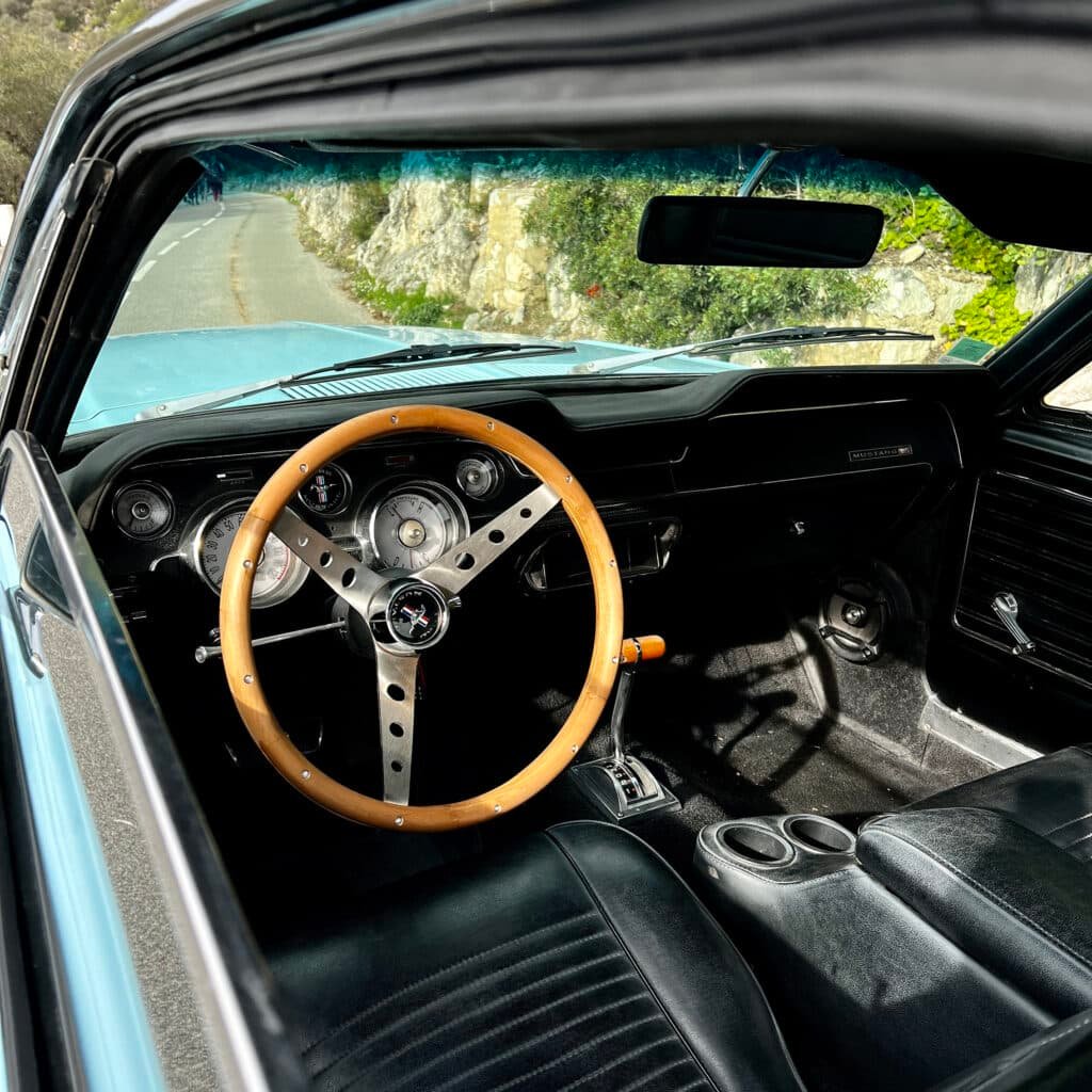 interior mustang classic cars nice, cannes, monaco